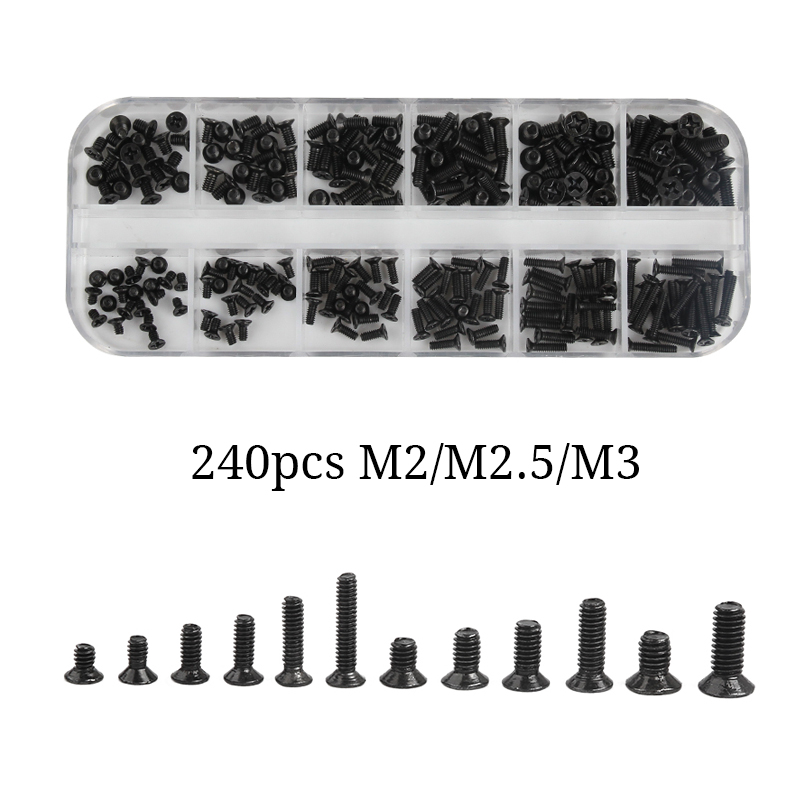 240 adet M2 M2.5 M3 vida seti  - Laptop Electronics Accessories incelemesi ve fiyatı